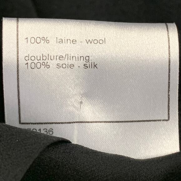 CHANEL Vintage AW07 Size 4 Black Wool Patent Leather 3/4 Sleeves Belted Coat - Picture 8 of 10